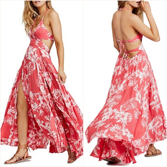 lille printed maxi dress